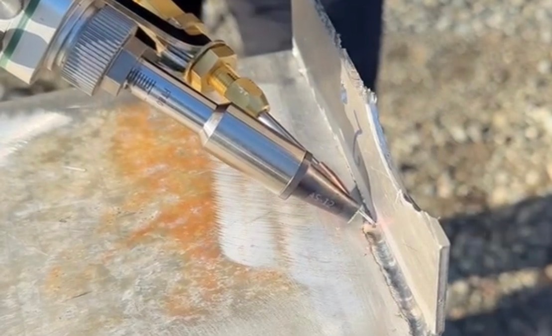 Precision laser welding on metal surface